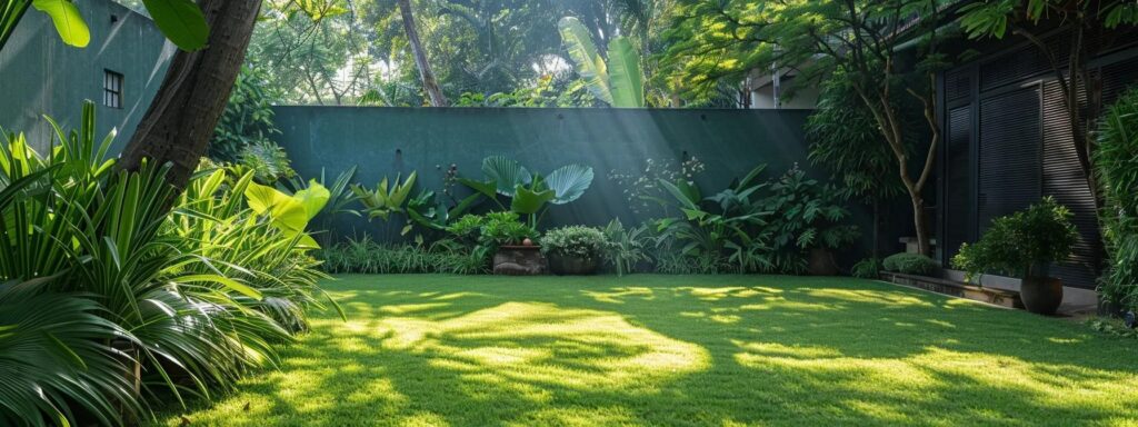 a lush, vibrant lawn, sprawling under the warm sunlight, showcases a rich palette of green hues, symbolizing the thriving benefits of organic lawn care with visibly healthy plants and a serene, eco-friendly atmosphere.