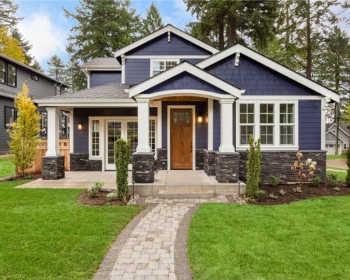 blue-suburban-exterior-wood-front-door-paintzen